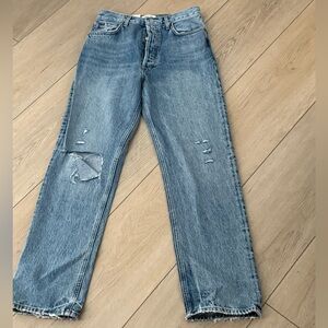 Brand new 90’s pinch waist high rise straight jeans